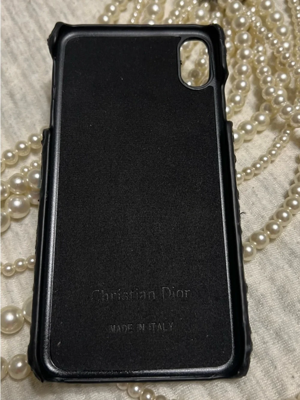 NEW Dior Monogram D-Emblem Authentic IPhone 10 Max Pro Phone Case Luxury
